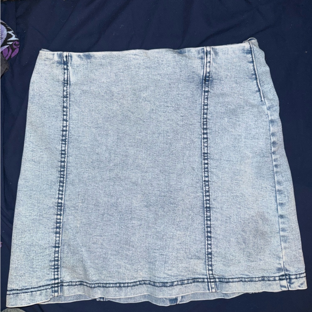 Savanna Jane Light Blue Denim Mini Skirt